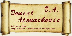 Daniel Atanacković vizit kartica